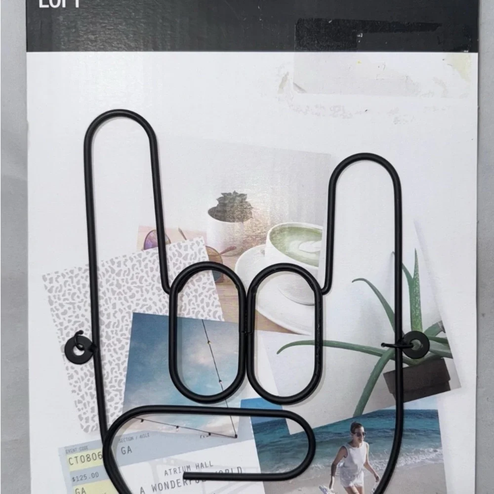 Umbra U Loft Rock On Crossed Fingers Wire Photo Holders Set of 2-new